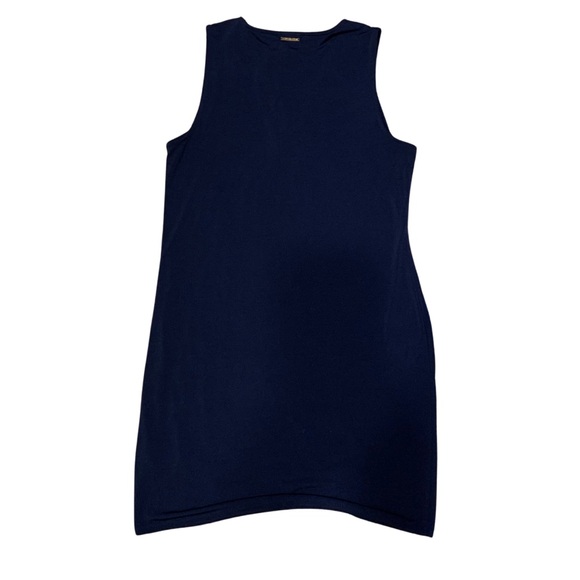 Michael Kors solid Navy Blue sleeveless dress with gold eyelets—ties in front - Picture 4 of 6